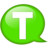 Speech balloon green t